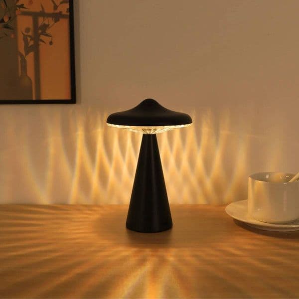 Novel UFO Night LED USB Charging Dimmable Reading Bedside Bedroom Decoration Touch Desk Light