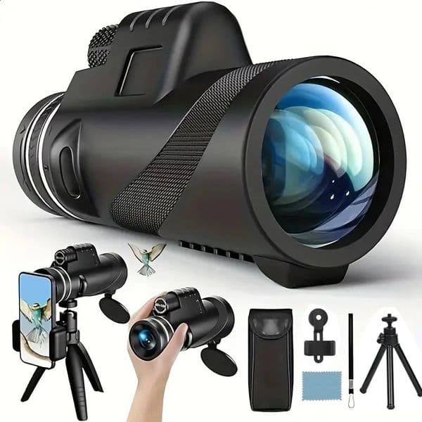 80x100 Portable Zoom HD 5000M Telescope Folding Long Distance Mini Powerful Telescope for Hunting Sports Outdoor Camping Travel 260528