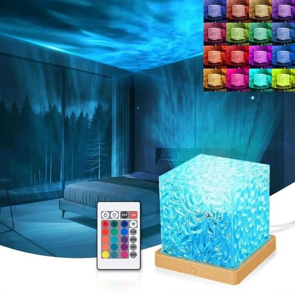 Water Wave LED Light USB Remote Touch 16 Colors Home Decoration Living Room Halloween Christmas Decoration M260529