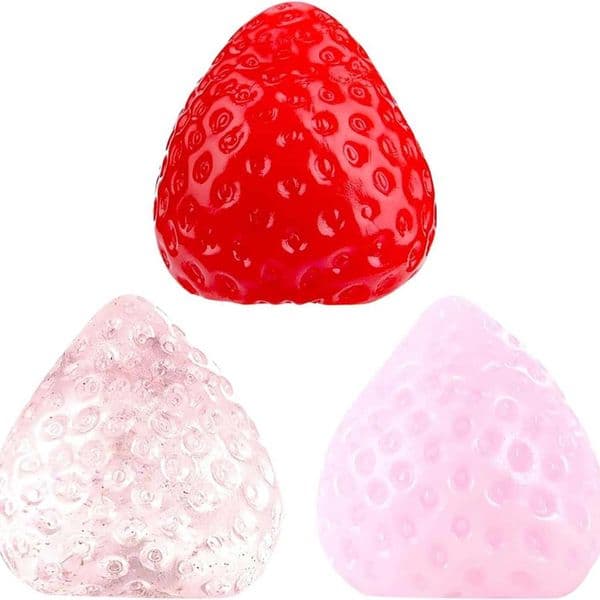 Big Strawberry Pinch Music Simulation Food Toy Squeezing Release Toy Slow Rebound Stress Relief Toy Z260530
