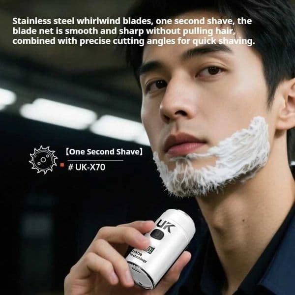 Portable Men Electric Shaver He Rechargeable Digital Display Electric Shaver Portable Travel Waterproof Beard Trimmer ToolsJ260530