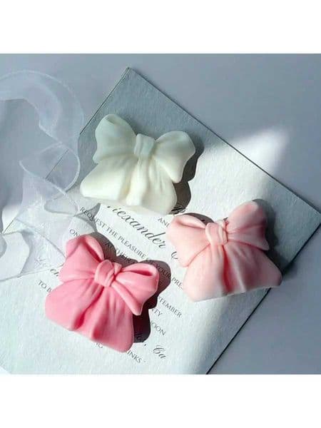 1pc Bow scented Candle 3D Bow Design Long-Lasting Fragrance Suitable For Home Decoration Perfect Valentines Day gifts C260530
