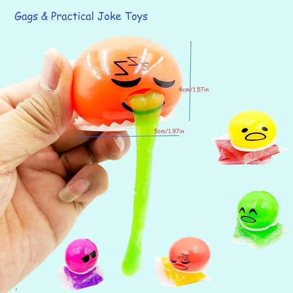 Vomit Egg Trick Stress Relieving Toy Release Vomit Pinch Music April Fools Day Funny Toy C260530
