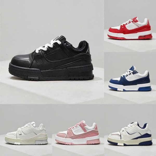 Denim Kids Trainer Sneaker Running Shoes Grained Calf Leather Toddler Infant Athletic Big Boys and Girls Preschool Y260530