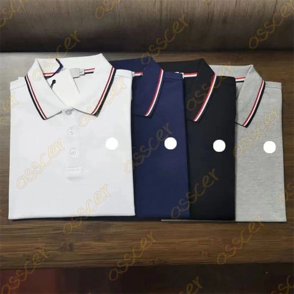 Summer New polo Shirts European American Mens Short Sleeves polo Casual Colorblock Cotton Large Size Embroidered Breathable Casual mon Lapel polo shirt