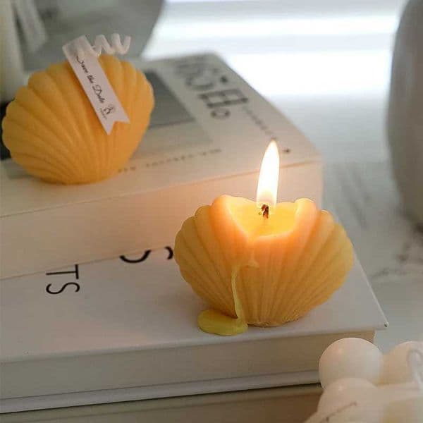 Ins Handmade Cute Small Shell Candle Scented Candle Aromatherapy Soy Wax Candle Wedding Birthday Candles Party Home Decoration C260530