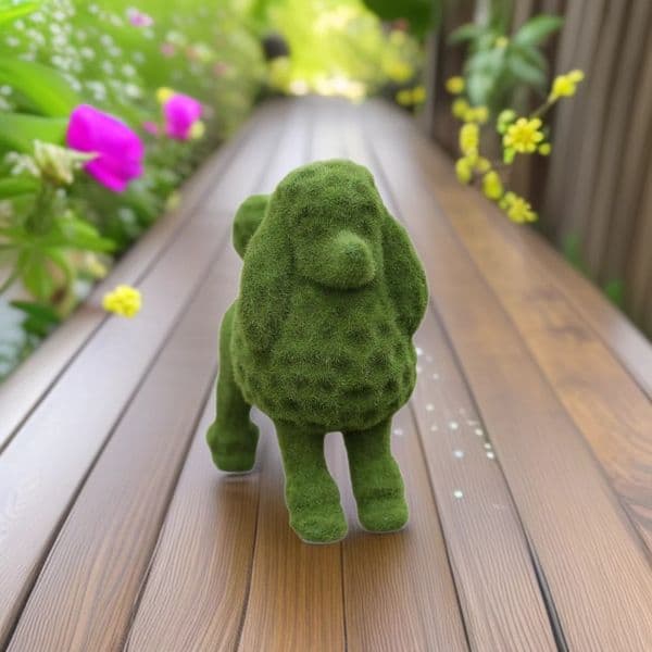 European style outdoor courtyard grass green simulation plush dog crocodile ornament balcony garden showcase animal