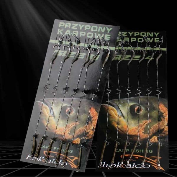 6-8PCS/Set 18.5cm Hook 30-60LB 2/4/6/8# Leader Barbed Europe Feeder Group Hooks Carp Fishing Tackle S260529