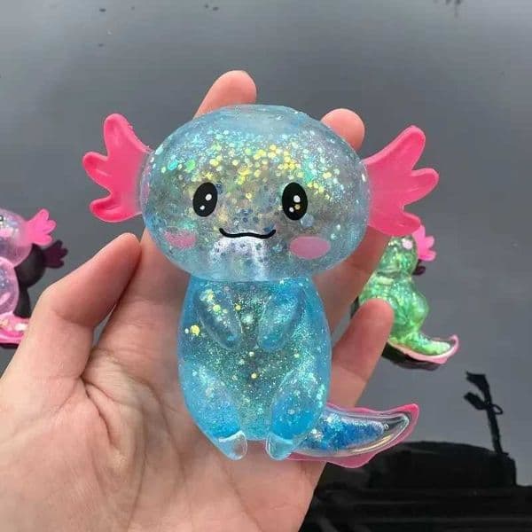 Colorful Salamander Maltose Fidgets Toys Squishy Malt Sugar Stretchy Axolotl Fun Squeeze Birthday Supplies Anti-Anxiety GiftZ260530