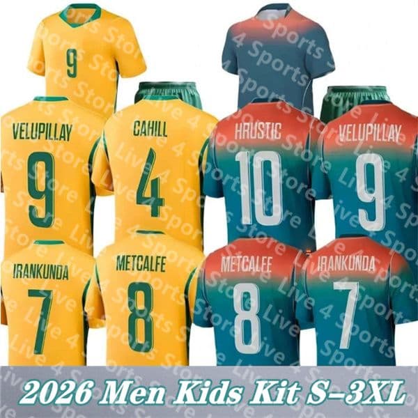 Australia Soccer Jersey 2026 world cup Football Shirt Irankunda McGree Bos KENNEDY CATLEY HRUSTIC FOWLER IRVINE BOYLE Men kids kit set uniforms