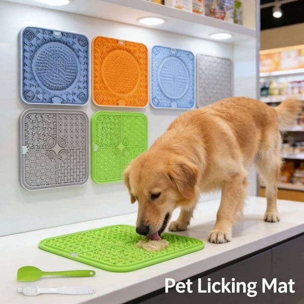 2026 New Silicone Suction Licking Slow Feeding Pad Dog Food Mat For Pet Bathing Grooming Training 26W0523