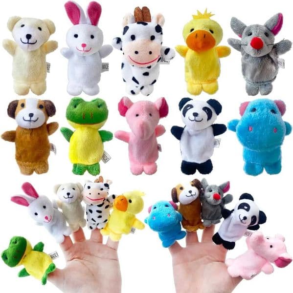 10pcs Finger Puppets Plush Cute Animal Finger Puppets Mini Plush Finger Puppets Toy for Boy Girl Party Favors Shows Gift Filling L260529