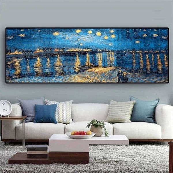 Scandinavian Minimalist Wall Art Van Gogh Painting "Starry Night" HD Canvas Poster Prints Home Bedroom Living Room Decoration 26Y0527