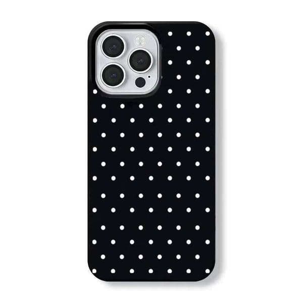 Korean INS White Polka Dots Phone Case For iPhone 17 Air 16e 16 Pro Max 15 14 Plus 13 12 Mini 11 Shockproof Silicone Back Cover J260530