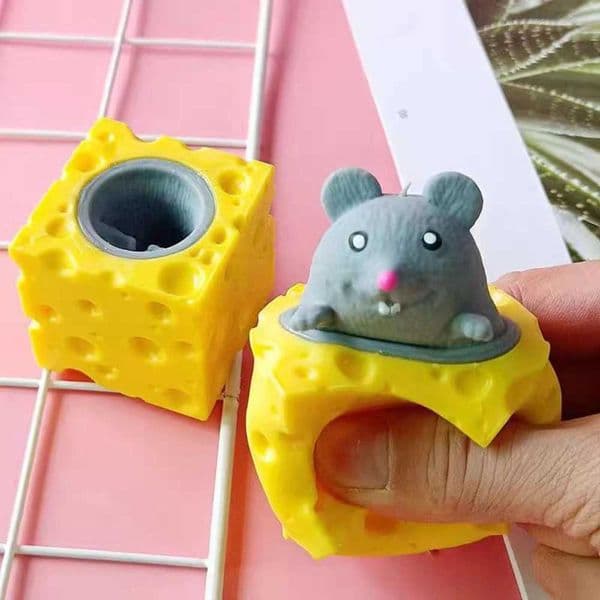 Cheese Mouse Pressing Pinch Music Stress Relieving Toy Squeezing Vent Stress Relieving Toy Girl Birthday Gift Desktop Decoration C260530