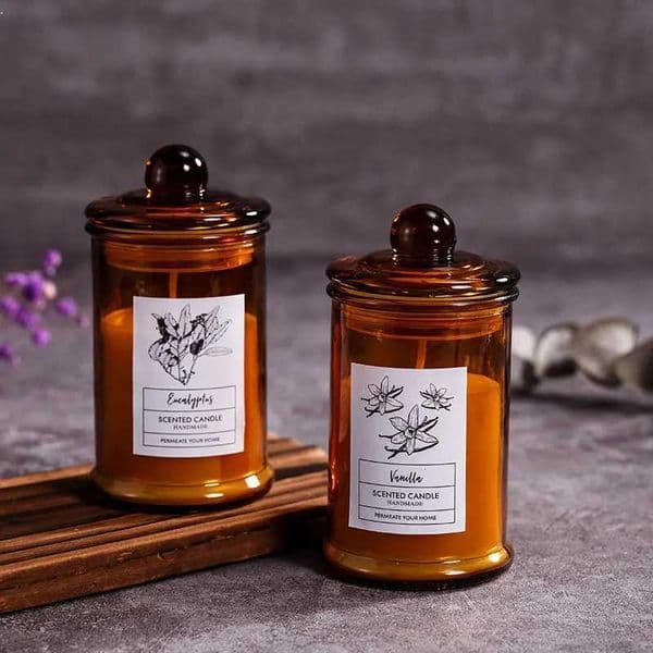 Vintage Glass Jar Scented Candle Essential Oils Soy Wax Candle Aromatherapy Room Home Decoration Birthday Xmas Gift Photo Props C260530