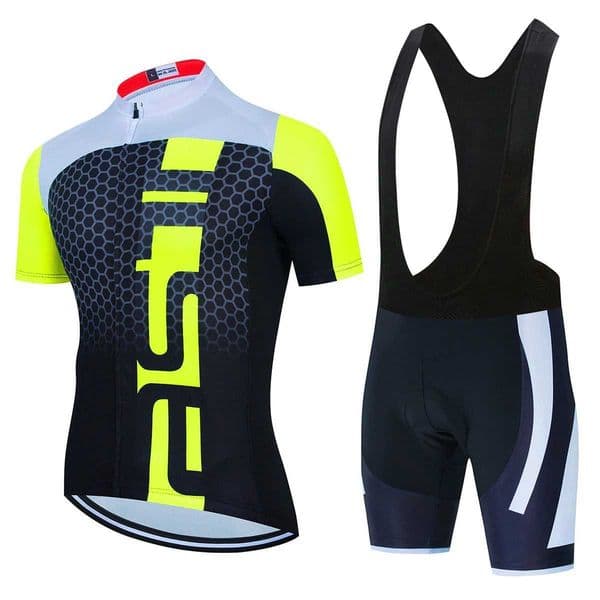 Cycling Jersey Set Summer Ropa Ciclismo Mens Bicycle Cycling Clothing Yellow and black Mountain Bike Jersey Sportswear SuitR260530