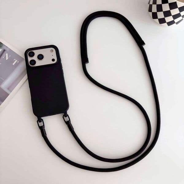 Candy Crossbody Necklace Strap Phone Case For iPhone 17 Air 16 15 14 Plus 13 Pro Max 16e 17e Simple Lanyard Soft Cover J260530