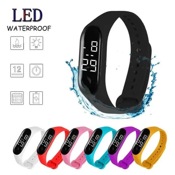 Watches with LED Waterproof Electronic Touch Sensor for Electronic Sports Men Wen Fashion Student Lover Swim Gift With PP BoxJ260530