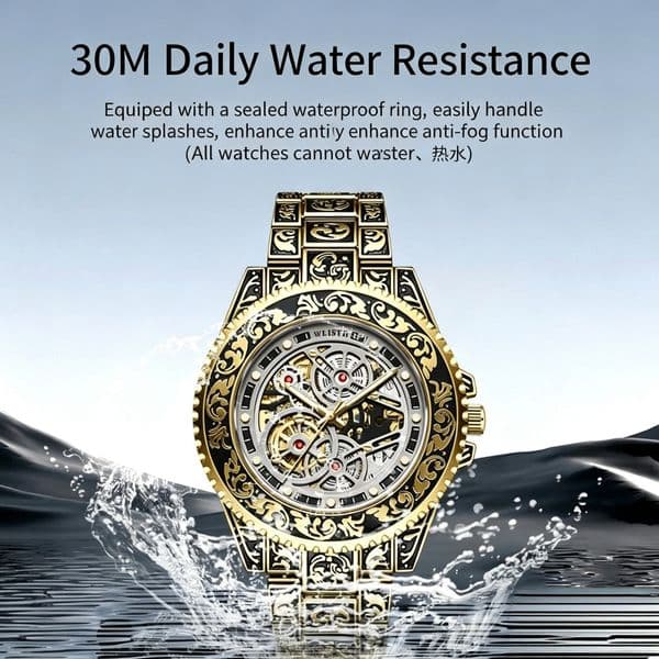 Woliss New Fashion Luminous Men's Automatic Mechanical Watch - Trendy Retro Watch