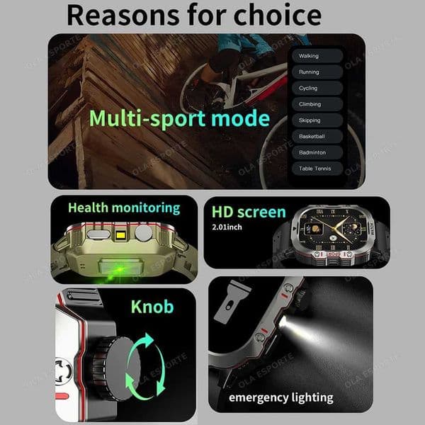 New Outdoor Military GPS Smart Watch Men Waterproof Mtiple Sport Mode Fitness HD Calls Smartwatch Men Wen BraceletJ260530