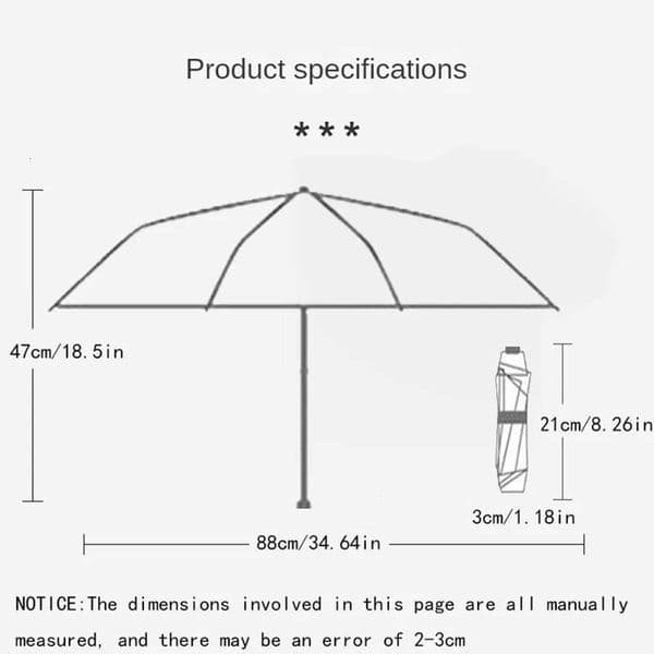 Ultra light sunshade lightweight umbrella with a weight of only 140g ultra light folding portable pencil sunshadeJ260530