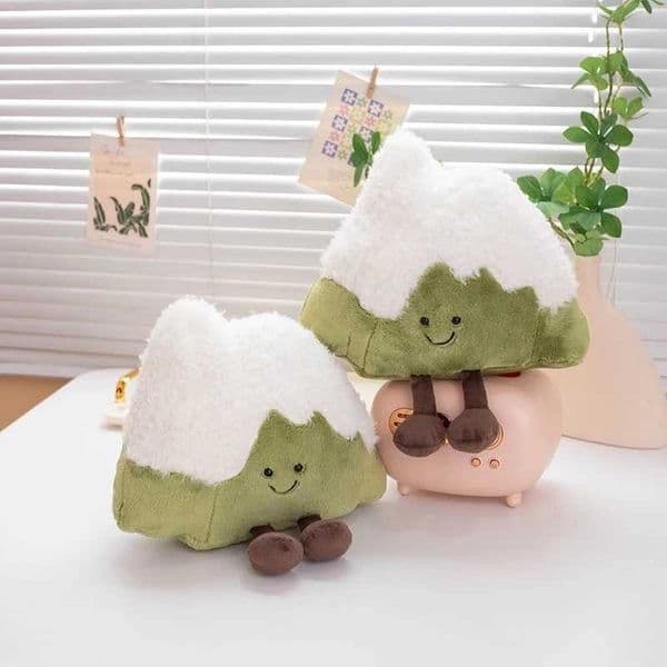 30CM Simulated Snow Mountain Plush Doll Kawaii Smiling Snow Mountain Doll Cute Childrens Room Decoration Desk Ornament L260529