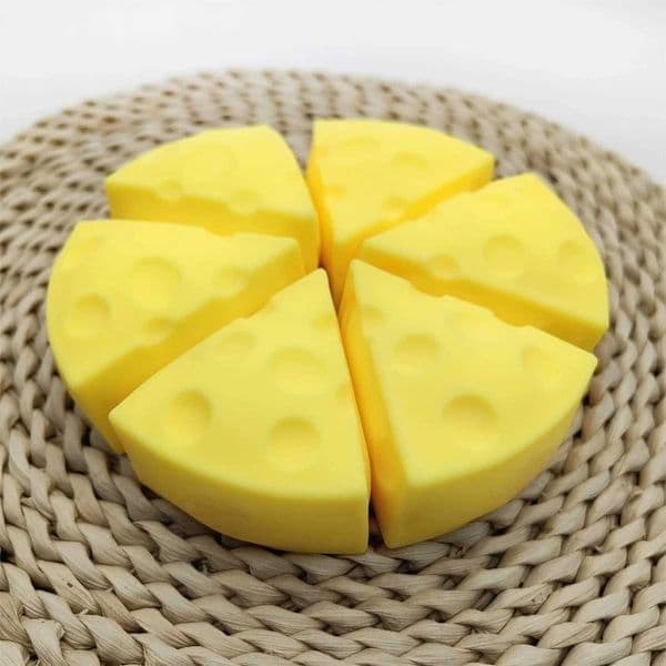 Cheese Squeeze Toy Soft Slow Rebound Cheese Squishy Toy Soft Decompressing Pinching Sensory Fidget Stress Relief Toys AdultsZ260530