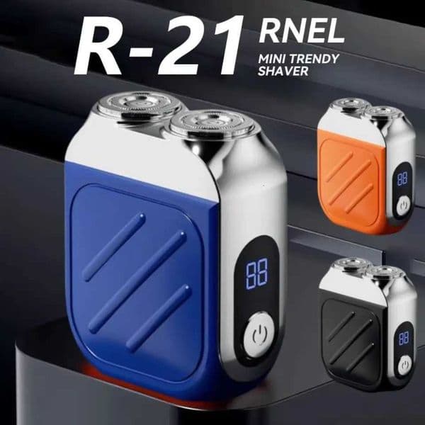 New Mini Electric Razor Traveler Suitcase Design Double-Ring Mens Shaver Washable R-12 Beard ShaverJ260530