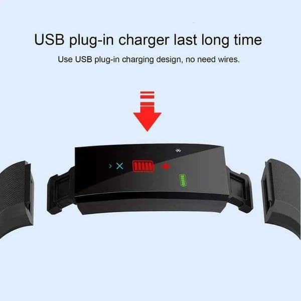 Bracelet Rate Blood Pressure Smart Band Fitness Tracker Smartband -cpatible Wristband for s Smart WatchJ260530