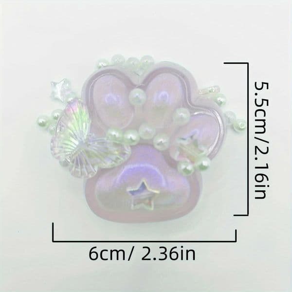 1Pc Squishy Transparent Cat Claws Squeeze Toys Kids Adult Soft Pinch Pop Fidget Toys with Butterfly Beads Halloween Christmas C260530