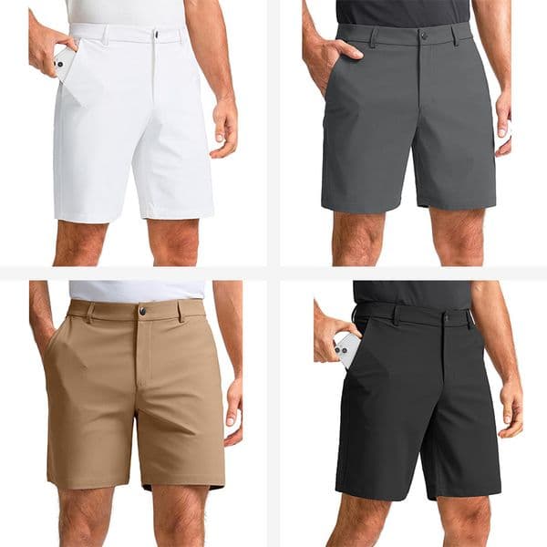Business Casual Men Golf Shorts Summer Loose Straight Fit Comfortable Sports Wear
