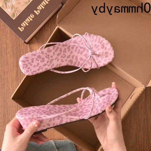 Summer Women Wedges High Heel Slippers Outdoor Narrow Band Clip Toe Slide Ladies Casual Beach VacatiDress Leopard Flip Flop H260530