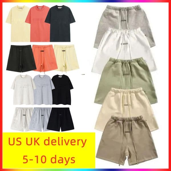 Designer shorts fashion men essentials shorts 3D Silicon letter essential Set High Street Jogging Pants sweatpants Womens oversize loose Streetwear sports set