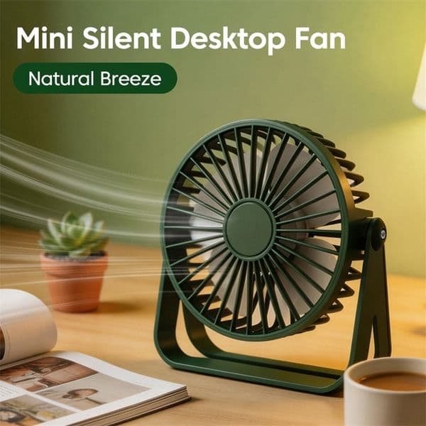 Mini USB Desktop Fan Lightweight Adjustable Summer Silent Electric Fans For Home Office Student Dormitory Outdoor Camping Travel 260529
