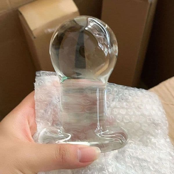 adult toys 2026 New Crystal 60Mm Big Plug Expander Butt Plugs Huge Anal Ball Glass Dildo Vagina Dilator Sex Toys For Couples 009