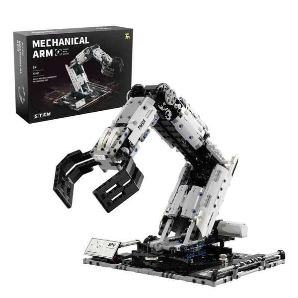 1029PCS Robotic Building Blocks Set Remote Mechanical Arm Model Bricks Desktop Decoration Diy Toys For Boys Holiday Gifts W260530