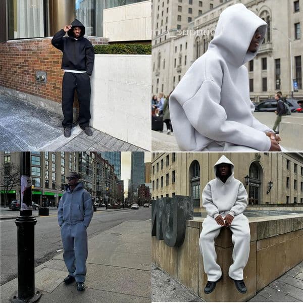 Designer Men's Hoodies Casual Solid Couple's Hooded Sweatshirt And Loose Sweatpants 2 Piece Suit Male Autumn Fitness Trousers Outfits Suits Size S-2XL 13b 8c fa 6d