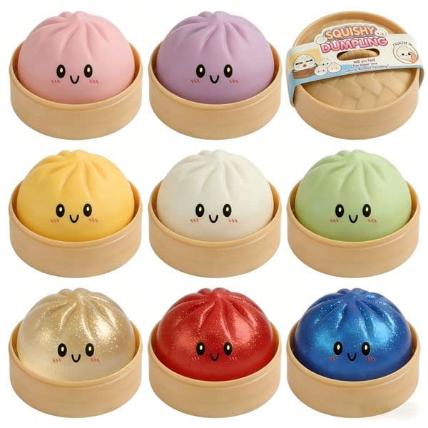 Cross-Border New Arrival: Smiling Face Big Bun Squishy Toy, Stress Reliever Simulation Large Steamed Bun Slow-Rising Sensory Fidget Toy Tax Duty Free HJ
