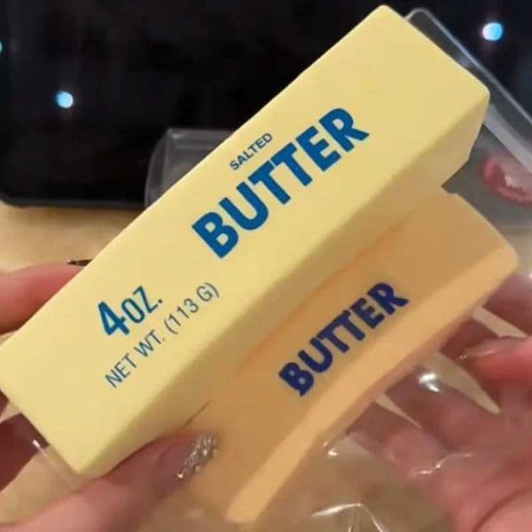 Christmas Toy 1PC Butter Stick Stress Anxiety Relief Fidget Toys Slow Rising Squishy Squeeze Elastic Cheese Stick Squeeze Toys C260530