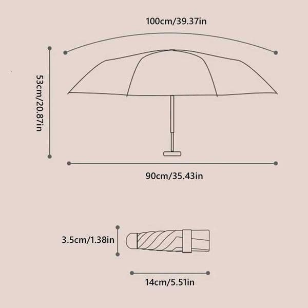 For Capsule Mini umbrella Dual Dragon Bone Sunscreen Rain Umbrella Portable Lightweight Travel Umbrella Sun Rain Dual UseJ260530