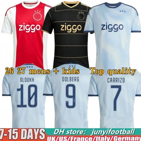 16-4XL Ajax Jersey 26 27 football shirt soccer jerseys Amsterdam CARRIZO 2026 maillot ajaax Kids kit set Ston e aajax bob marley Island uniforms special