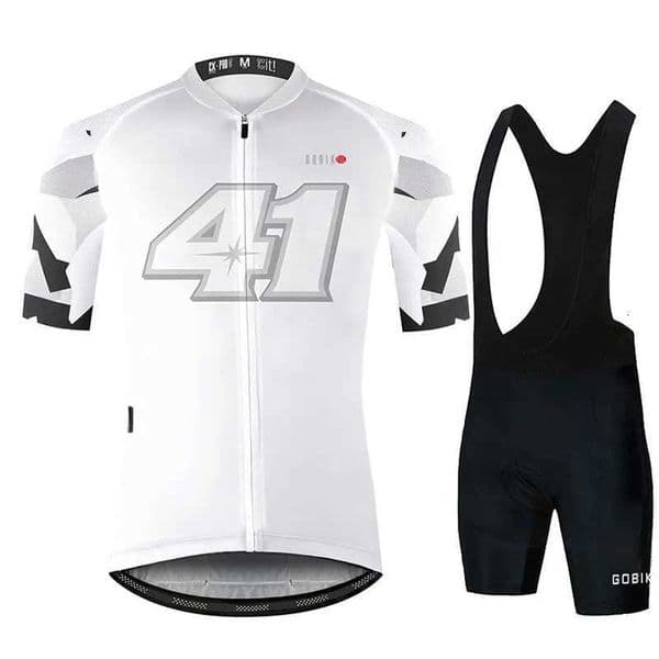 Salexo Cycling Clothing Men Cycling Set Bike Clothing Breathable Anti-UV Bicycle Suits Wear Bib Short Sleeve Jersey ClothesR260530