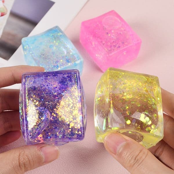 Aurora Nice Cube Squishy Toys Malt Sugar Ice Cube Squishy Tofu Ball Stress Relief Sensory Toys Slow Rebound Fiidget Toys In Stock Fast Shipping..