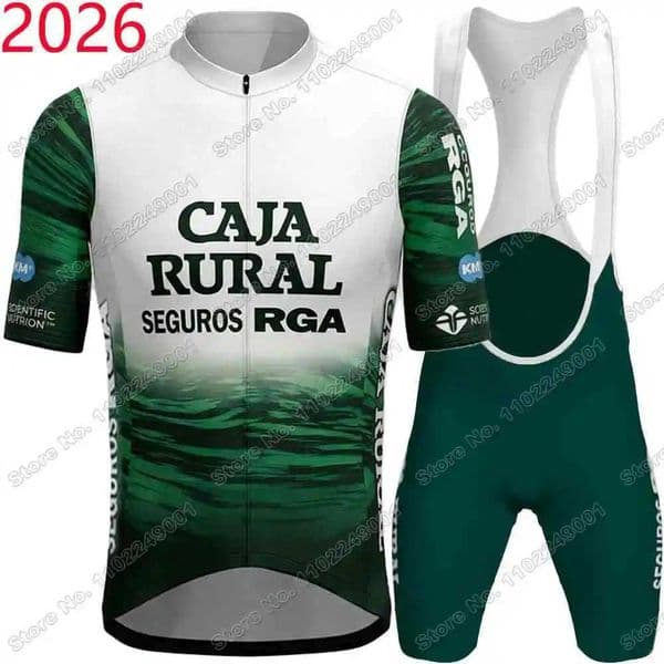 2026 Team Caja Rural Cycling Jersey Set Men Summer Cycling Clothing Spain Cyclocross Road Bike Shirts Suit Bicycle Bib ShortsR260530