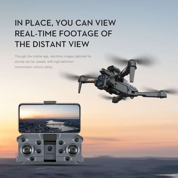 K10max Drone Obstacle Avoidance Remote Control Aircraft Optical Flow Hovering Three-Lens HD Aerial Photography Quadcopter Kuhangxin 1626-61-2044