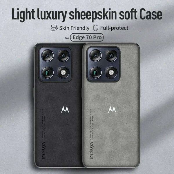 Premium Sheepskin Leather Case for Motorola Signature Edge 70 Pro Ultra 60 Fusion 50 Neo G87 G77 G67 G57 G47 G37 G17 Power Cover