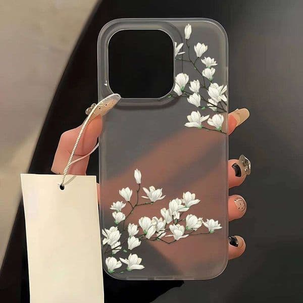 Flower Clear Phone For 16 Case iPhone 15 17 11 14 Pro Max Plus 12 13 Mini Shockproof Silicone Soft Cover