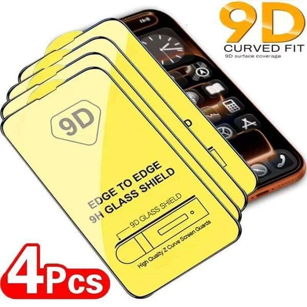 1-4PCS 9D Protective Glass 15 16 11 12 13 14 17 Pro Max Air Mini 16e Screen Protector For iPhone 7 8 Plus SE XR XS X