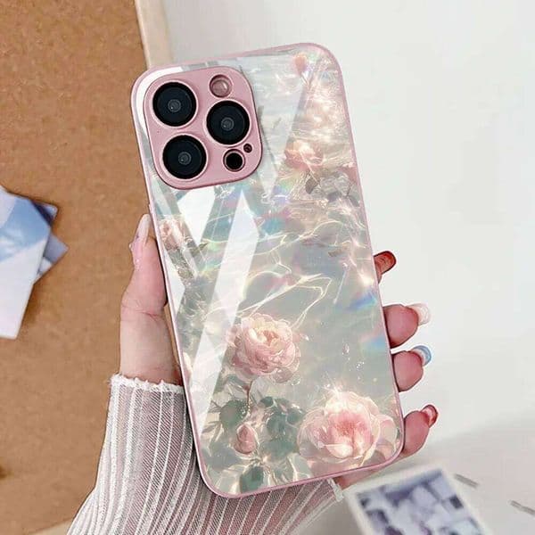 Rose Flower Phone For Samsung A16 A17 A56 A55 5g Case S25 S24 S23 Ultra A26 A54 A53 A36 A25 A34 A15 Tempered Glass Cover